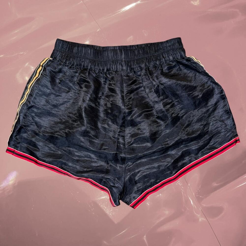 Y2K black silk satin shorts festival club luxe size S - Picture 3 of 8